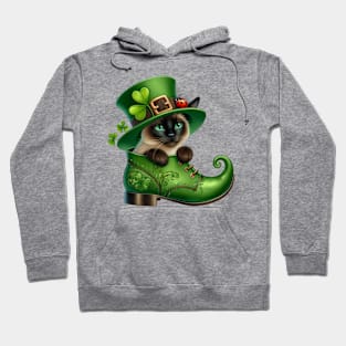 Siamese Cat Shoes For Patricks Day Hoodie